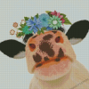 Cow Wearing Flower Crown Diamond Painting