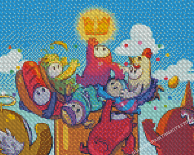Fall Guy Video Game Characters Diamond Painting