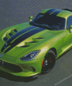 Green Dodge Viper Diamond Painting