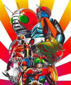Illustration Kamen Rider Diamond Painting