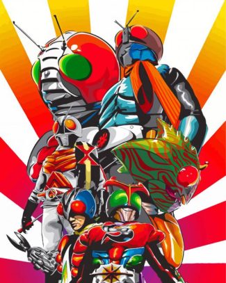 Illustration Kamen Rider Diamond Painting