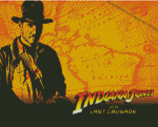 Indiana Jones And The Last Crusade Illustration Poster Diamond Painting