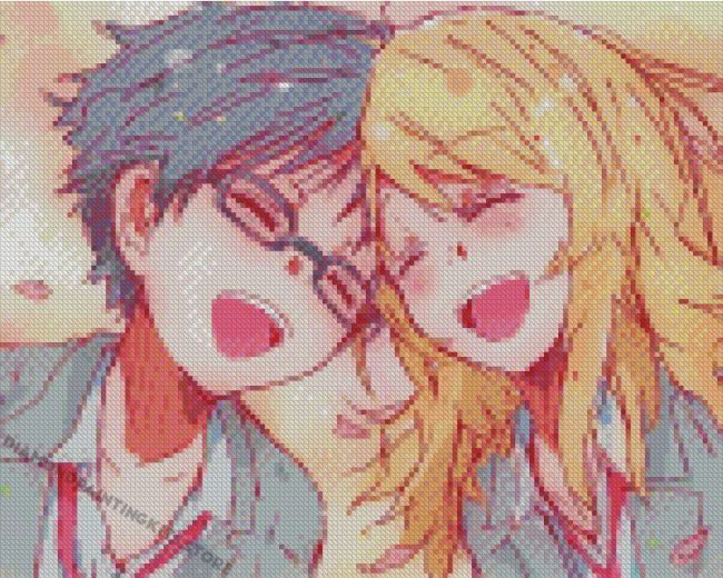 Kousei And Kaori Your Lie In April Art Diamond Painting