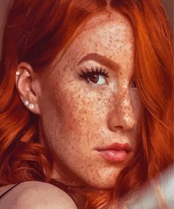 Redhead Lady With Freckles Diamond Painting