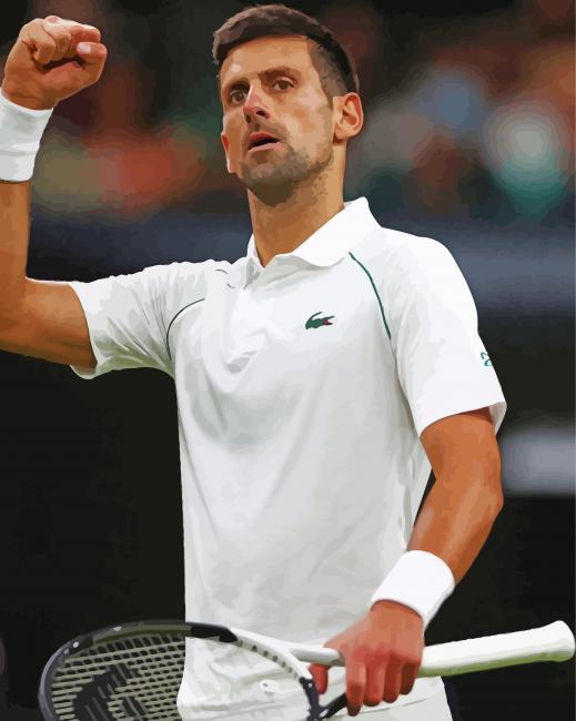 The Tennis Player Novak Djokovic Diamond Painting