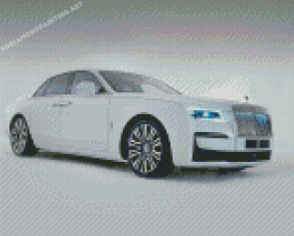 White Luxury Car Diamond Painting