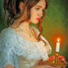 Woman With Candle Diamond Painting