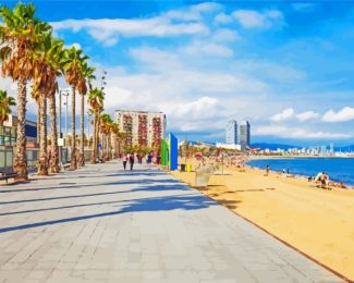 Barcelona Beachside Diamond Painting