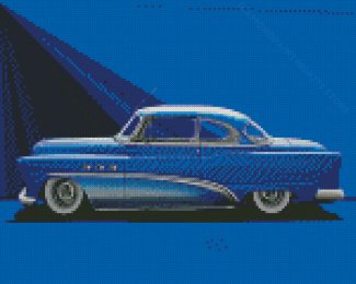 Blue 1953 Buick Car Diamond Painting