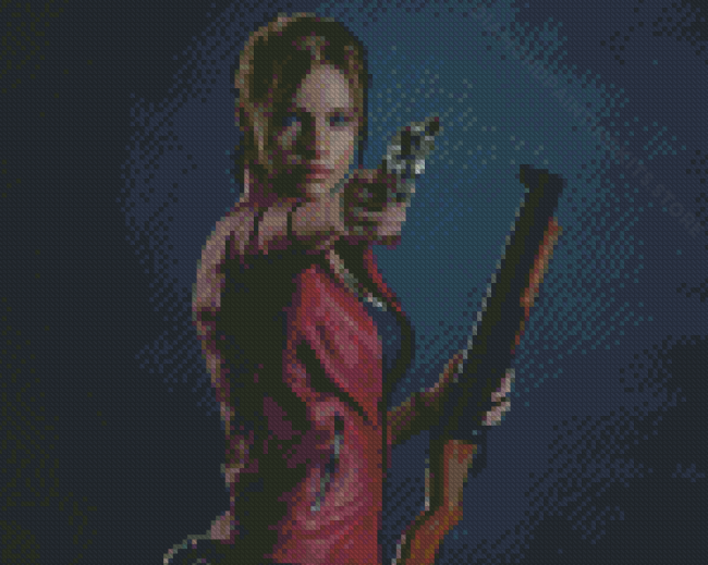 Claire Redfield Resident Evil Diamond Painting