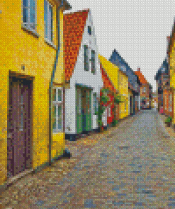 Denmark Ribe Town Street Diamond Painting