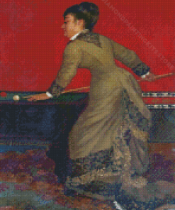 Elegant At Billiards By Alfred Stevens Diamond Painting