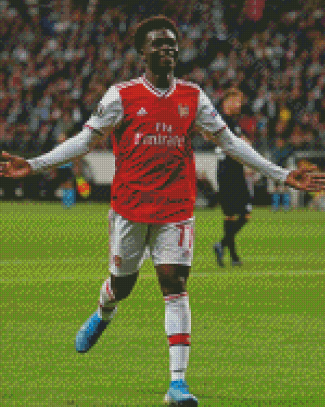 English Footballer Bukayo Saka Diamond Painting