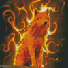 Fantasy Fire Dog Diamond Painting
