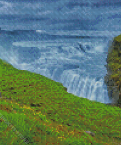 Gullfoss Waterfall In Iceland Diamond Painting