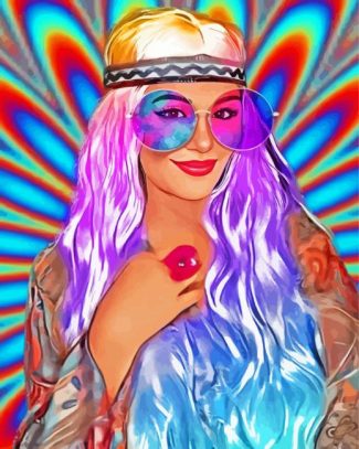 Hippy Girl Diamond Painting