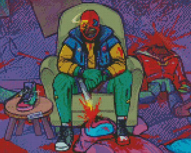 Hotline Miami Art Diamond Painting