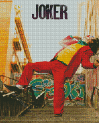 Joker Dancing On Stairs Poster Diamond Painting