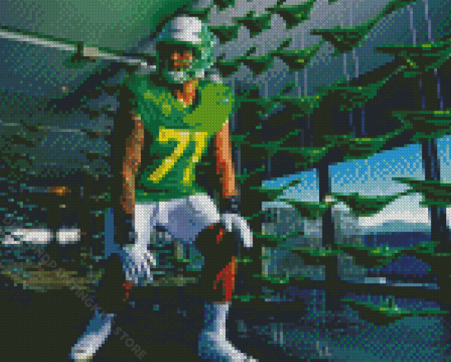 Oregon Ducks Player Diamond Painting