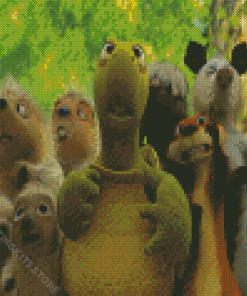Over The Hedge Cartoon Characters Diamond Painting