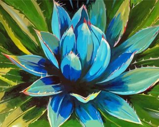The Blue Agave Plant Diamond Painting
