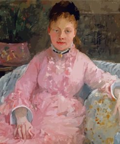 The Pink Dress By Berthe Morisot Diamond Panting