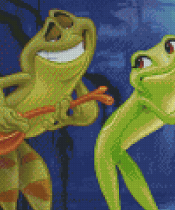 The Princess And The Frog With Guitar Diamond Painting