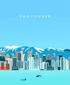 Vancouver Poster Illustration Diamond Painting