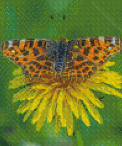 Yellow Dandelion Butterfly Diamond Painting