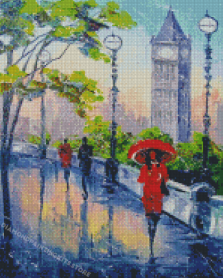 Abstract Rain London Diamond Painting