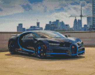 Black Bugatti Chiron Diamond Painting