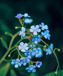 Blue Italian Flowers Diamond Painting