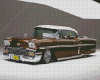 Brown 1958 Chevy Impala Classic Car Diamond Painting