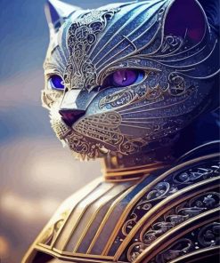 Cool Warrior Cat Diamond Painting