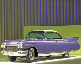 Purple Cadillac Eldorado Car Diamond Painting