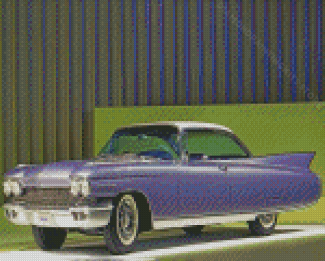 Purple Cadillac Eldorado Car Diamond Painting