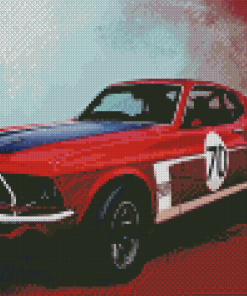 Red Mustang Diamond Painting
