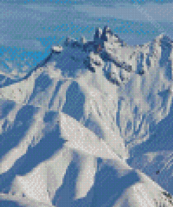 Snowy French Alps Mountains Diamond Painting