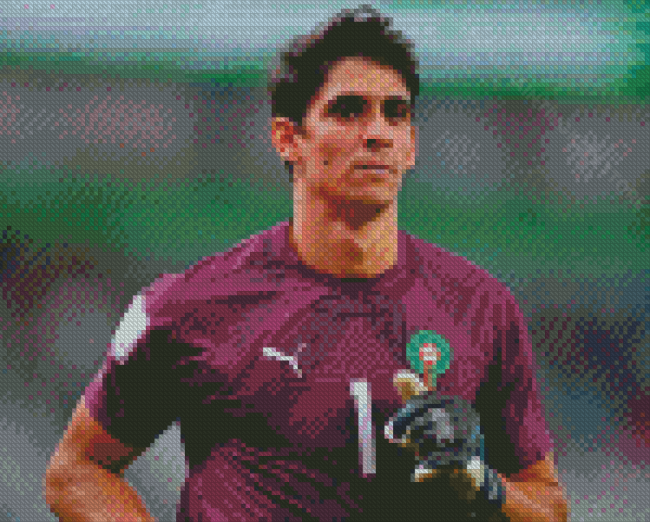 The Goalkeeper Yassine Bounou Diamond Painting