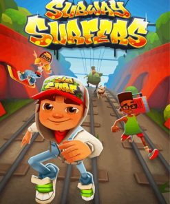 Video Game Subway Surfers Poster Diamond Painting
