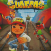 Video Game Subway Surfers Poster Diamond Painting