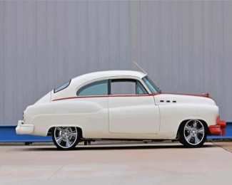 White Buick 1950 Hot Rod Diamond Painting
