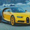 Yellow Bugatti Chiron Diamond Painting