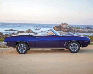1969 Pontiac Firebird Blue Car Diamond Painting