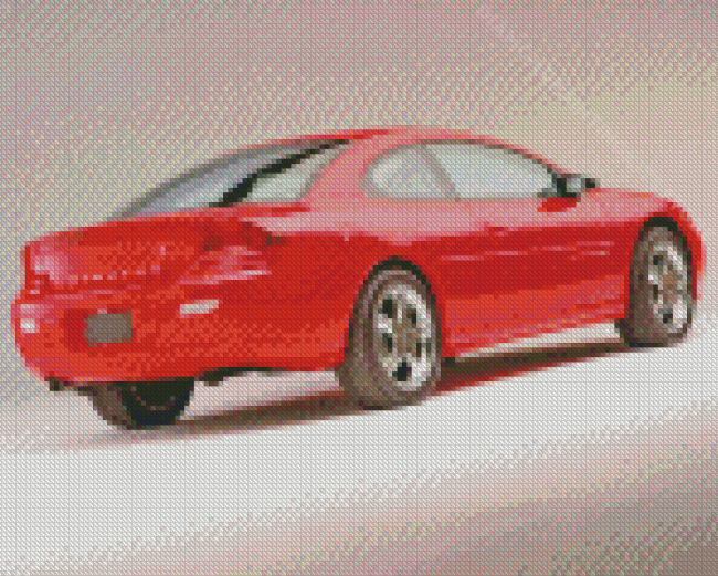 2001 Dodge Charger Red Car Diamond Painting