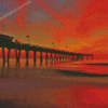 Aesthetic Sunset Venice Florida Pier Diamond painting