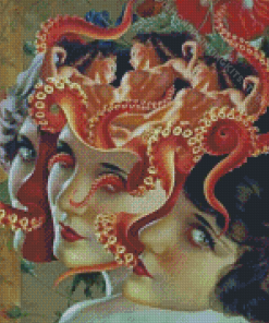 Aesthetic Octopus Lady Diamond Painting