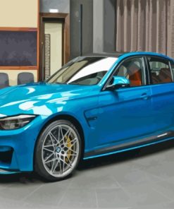 BMW Blue Metallic Car Diamond Painting