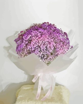 Baby Breath Bouquet Purple Diamond Painting