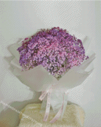 Baby Breath Bouquet Purple Diamond Painting